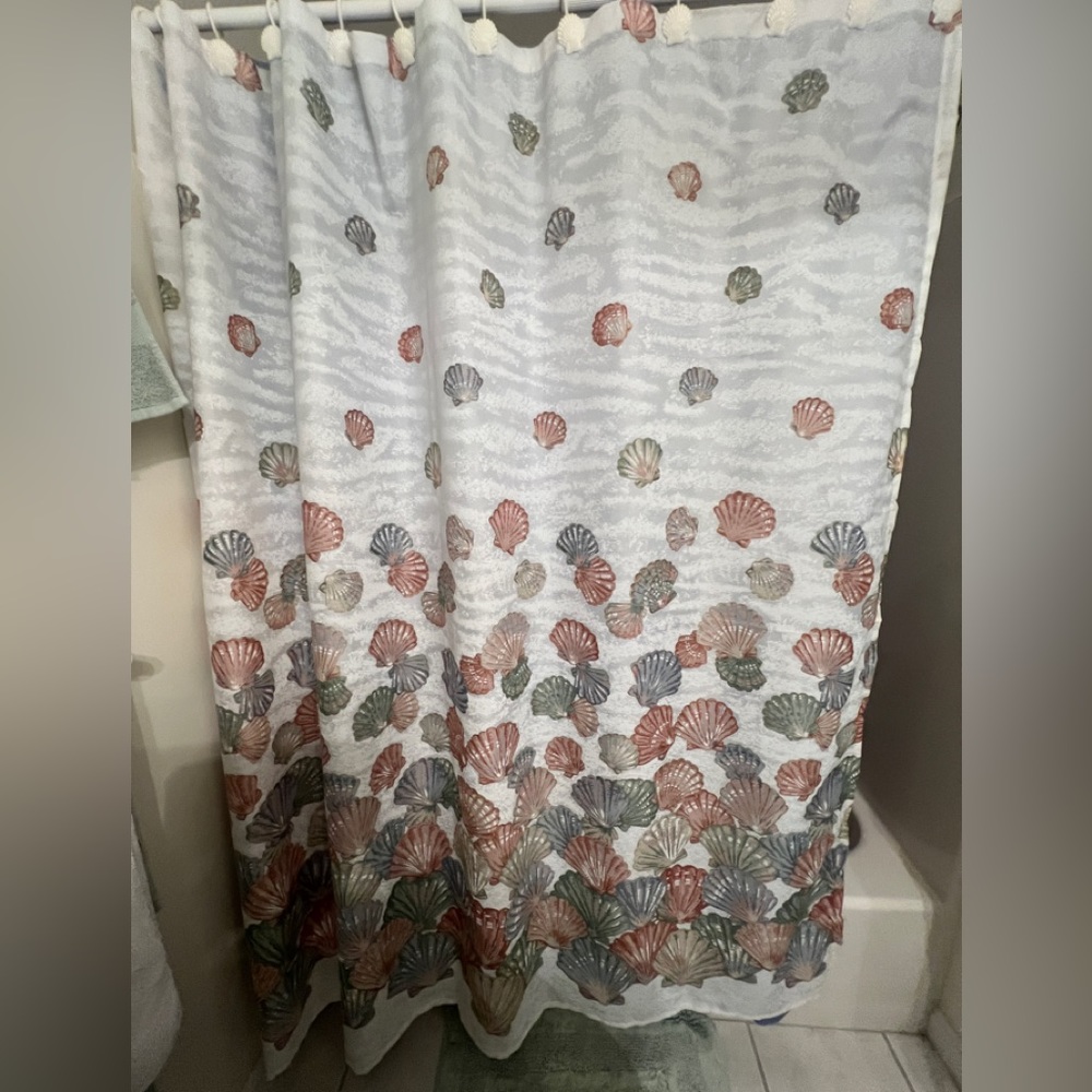 Shower Curtain and hooks